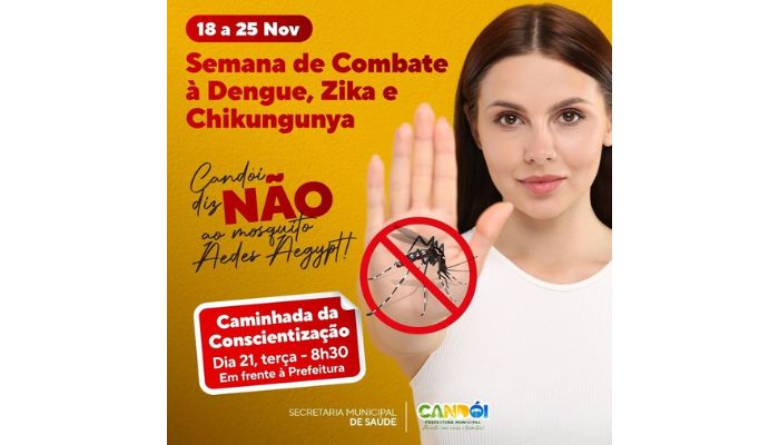 Candói - Prefeitura promove ações intensivas na Semana Nacional de Combate à Dengue, Zika e Chikungunya